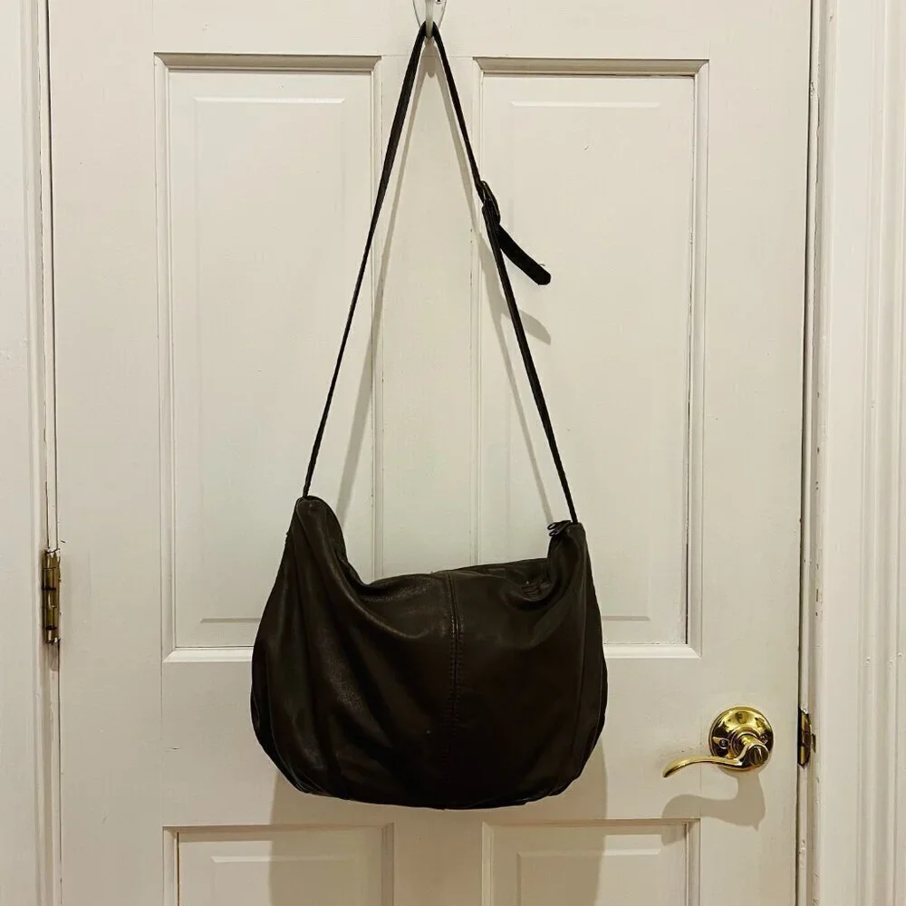 Vintage Stone Mountain Leather Shoulder Handbag Purse